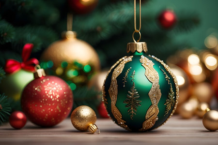Christmas decoration on a wooden background. Christmas tree. New Year.の素材