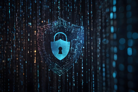 Cyber security and information technology concept. Protect mechanism, system privacy.の素材