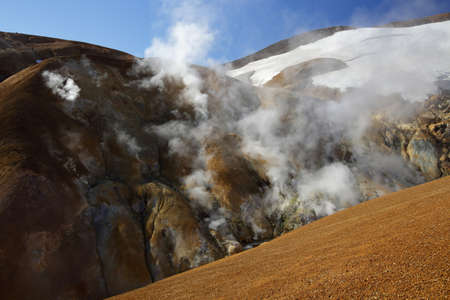 Kerlingarfjoll or The Ogress' Mountains,Rhyolite mountains, a volcanic mountain range situated in...