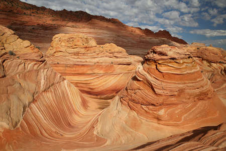 Rock formations in the North Coyote Buttes, part of the Vermilion Cliffs National Monument. This...