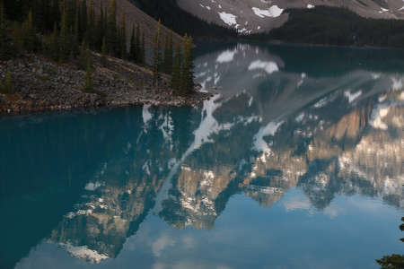 Moraine lake in Banff National Park, Alberta, Canadaの写真素材