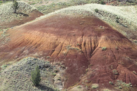 Painted Hills in the John Day Fossil Beds National Monument at Mitchell City, Wheeler County, Northeastern Oregon, USAの写真素材