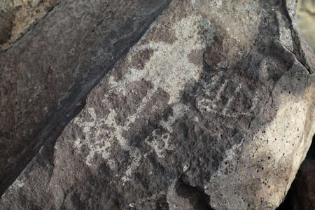Petroglyphs at Boca Negra at Petroglyph National Monument in Albuquerque, New Mexicoの写真素材