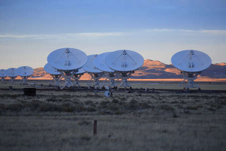 Radiotelescopes at the Very Large Array, the National Radio Observatory in New Mexico ,USAの写真素材