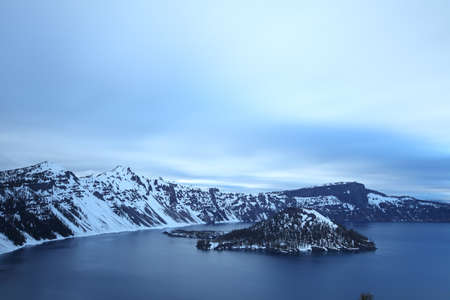 Crater Lake Volcano Oregon,USAの写真素材