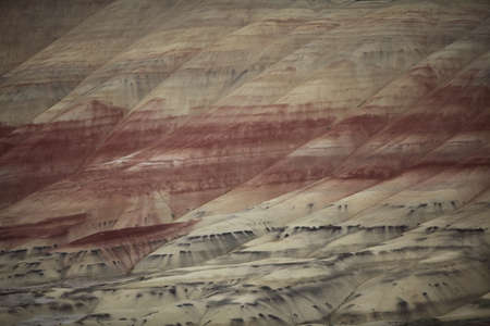 Painted Hills in the John Day Fossil Beds National Monument at Mitchell City, Wheeler County, Northeastern Oregon, USAの写真素材