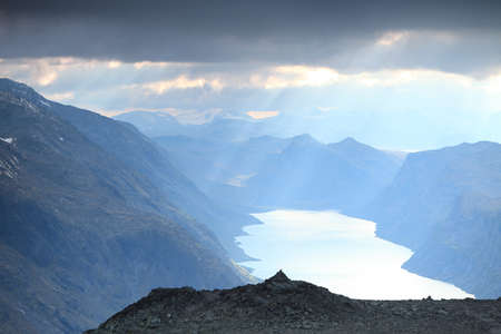 Besseggen Ridge in Jotunheimen National Park ,Scenic lake Gjende, Jotunheimen national park, Norway
