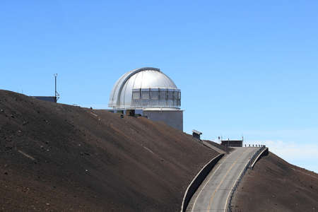 Mauna Kea telescopes , Big Island, Hawaiiの写真素材