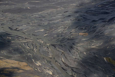 Aerial view of glacier river South Iceland