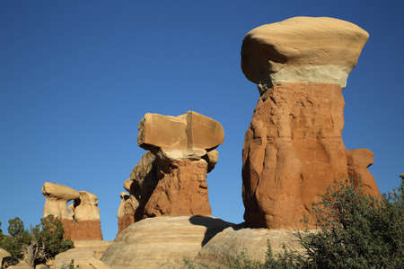 Devils Garden in Grand Staircase Escalante National Monument in Utah,の写真素材