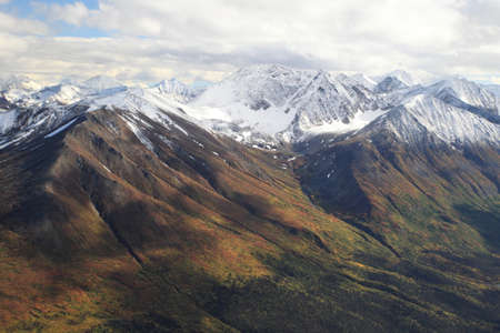 Wrangell-St.Elias NP,photographed from the plane, Alaska, USA,の写真素材