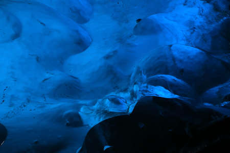 Ice Cave Iceland at Vatnajokull Glacier Jokulsarlon Nationa Parkの写真素材