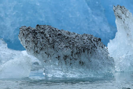 Beautiful view of icebergs in Jokulsarlon glacier lagoon, Vatnajokull National Park, Iceland