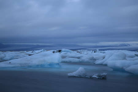 Beautiful view of icebergs in Jokulsarlon glacier lagoon, Vatnajokull National Park, Iceland