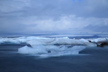 Beautiful view of icebergs in Jokulsarlon glacier lagoon, Vatnajokull National Park, Iceland