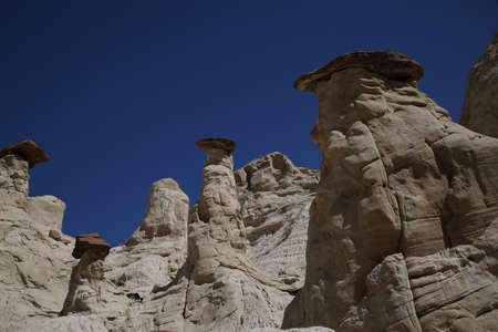 White Hoodoo-Toadstool Hoodoo- Rimrocks, Grand Staircase Escalante National Monument, GSENM, Utah...