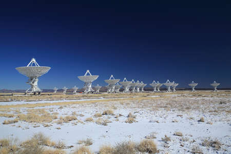 Very Large Array satellite dishes in New Mexicoの写真素材