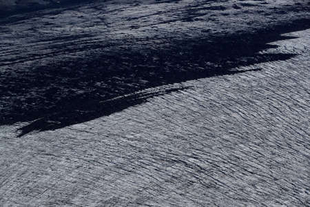 Krossarjokull Glacier, Myrdalsjokull Ice cap, from above, Icelandの写真素材