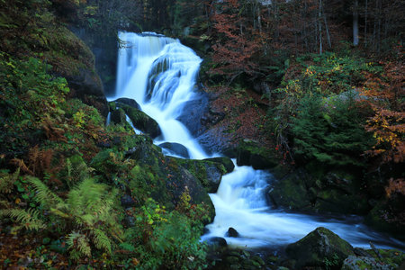 Black forest - Triberg waterfall Baden Wuerttembergの写真素材