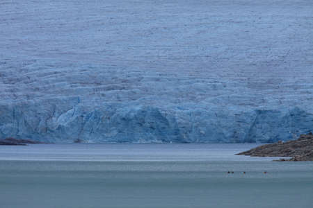 Styggevatnet with the Austdalsglacier in the background Norwayの写真素材