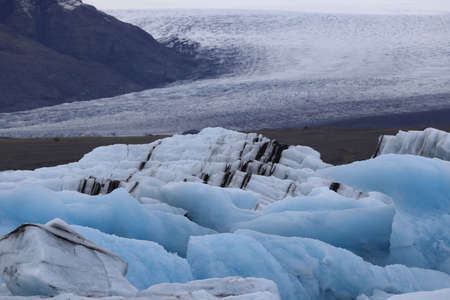 Beautiful view of icebergs in Jokulsarlon glacier lagoon, Vatnajokull National Park, Iceland