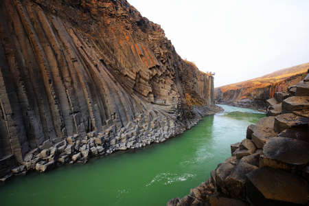 StuÃ°lagil Canyon in the East of Icelandの写真素材