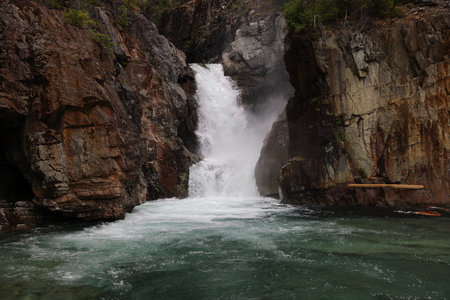 upper Myra Falls in Strathcona Provincial Park (Vancouver Island), Canada