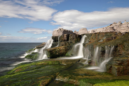 Hidden Falls Newfoundland and Labrador NL, Canadaの写真素材