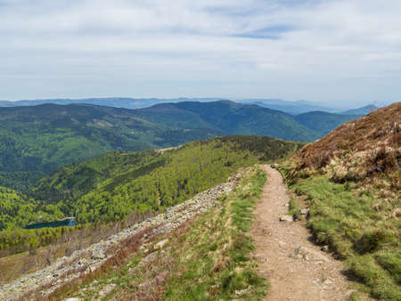 View of vosges hills from Le Grand Ballonの写真素材