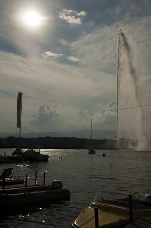 Jet D Eau In Genevaのeditorial素材