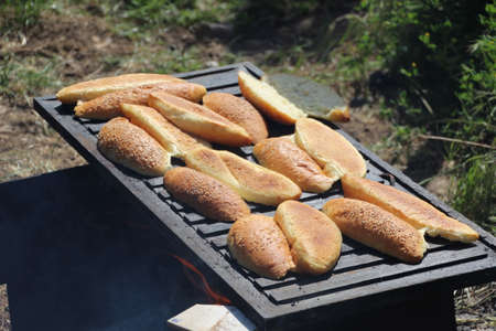 Heated breadの写真素材