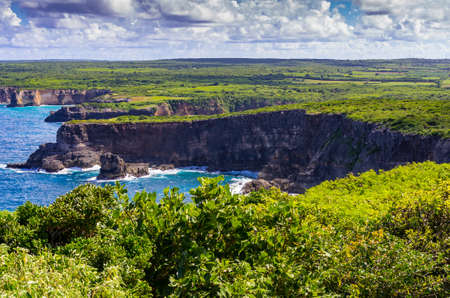 Pointe de la Grande Vigie, Anse-Bertrand, Grande-Terre, Guadeloupe, Caribbeanの写真素材