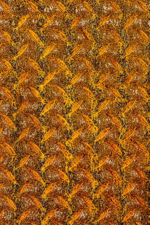 Real rusty old checker plateの写真素材