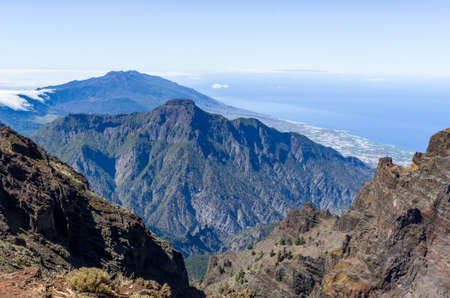View from Roque de los Muchachos, La Palma, Canary islands, Spainの写真素材