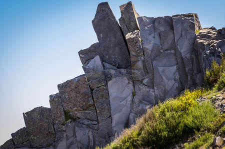 Rock formation on Pico do Arieiro, Madeira, Portugalの写真素材