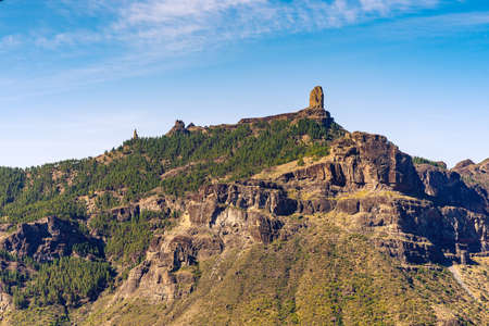 View to Roque Nublo, Gran Canaria, Spainの写真素材