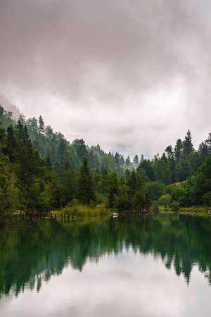 Archbach near Reutte on a cloudy and rainy day
