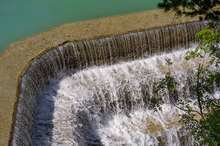 Detail photo of Lechfall on a sunny day, Fussen, Germany