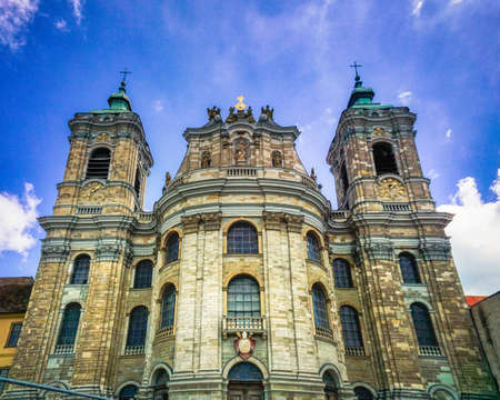 Facade of catholic basilica Sankt Martin in Weingartenの写真素材
