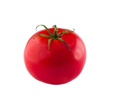 Red, ripe tomatoes isolated on a white background.の写真素材