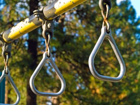 Playground Equipment Closeups Showing Detail on a Sunny Day