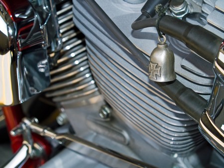 Stationary Motorcycle Details taken when Parked Under Coverの写真素材