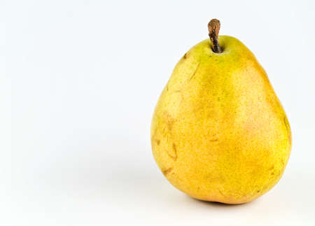 Single Pear Isolated on Whiteの写真素材