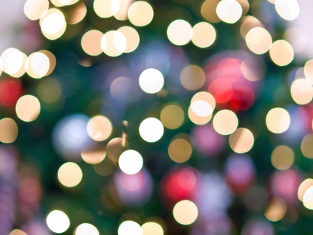 White Christmas Tree Lights Abstract for Backgrounds