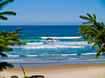 Rugged Rocky Beach on the Oregon Coast Overlookの写真素材