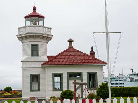 The Lighthouse at Mukilteo in Washington State USAのeditorial素材