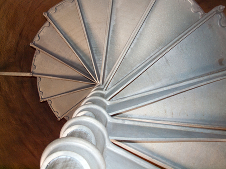 A View of the Spiral Stairway to the Top of Astoria Column, Astoria Oregon USAの写真素材