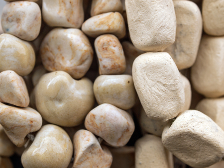 A Heap of White Pebble Rocks