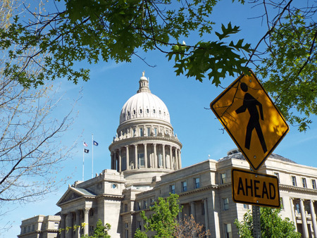 Domed Capitol Building in Boise Idaho USAのeditorial素材