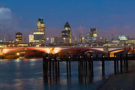 Blackfriars Bridge and the Cityの写真素材
